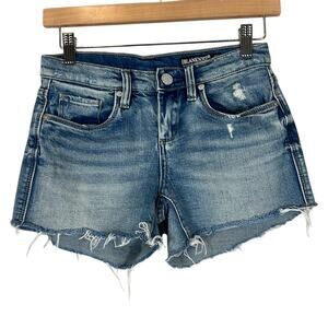 Blank NYC The Essex Denim Shorts Womens 24 Medium Wash Distressed Cutoff Casual